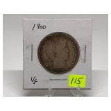 1900 Barber Half Dollar Graded VG