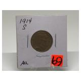 1914-S Buffalo Nickel Graded AU