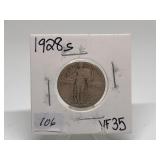 1928-S Standing Liberty Quarter Graded VF