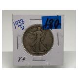 1938-D Walking Liberty Half Graded XF