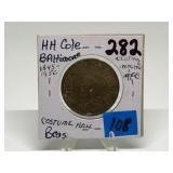 1845-50 H.H. Cole Brass Token Costume Hall, Baltim