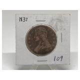 1837 Capped Bust Half Dollar - Reeded Edge