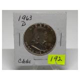 1963-D Franklin Half Dollar Graded CHBU