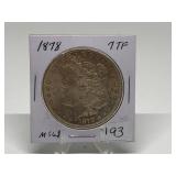 1878 Morgan Dollar 7TF MS63