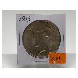 1923 Peace Dollar Graded CHBU
