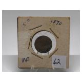 1870 3 Cent Nickel Graded VF