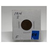 1914-S Lincoln Penny Graded F