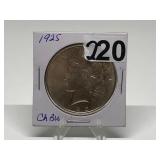 1925 Peace Dollar Graded CHBU