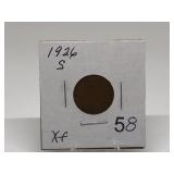 1926-S Lincoln Penny Graded XF