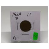 1924-D Lincoln Penny Graded VG