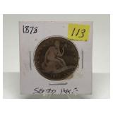 1878 Seated Half Dollar Graded G