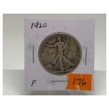 1920 Walking Liberty Half Graded F