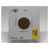 1911 Lincoln Penny Graded MS63 RB