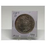 1887-O Morgan Dollar Graded MS64
