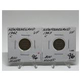 1942-C & 1943-C Newfoundland Silver Dimes