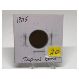 1875 Indian Head Penny Graded G