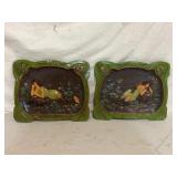 Art Nouveau Ceramic Wall Plaques
