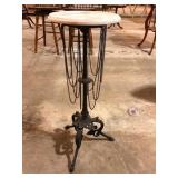 Victorian Marble Iron Plant Pedestal