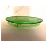 Jeannette Uranium Sunflower Cake Plate