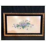 Framed Violets Watercolor Print