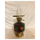 Vintage Faux Stained Glass Table Lamp