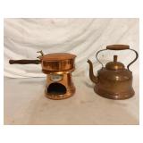 Vintage Copper Tea Kettle Fondue Pot