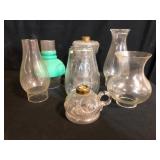Vintage Oil Lamp Base Chimneys