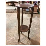 Mahogany Two-Tier Plant Stand
