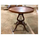 Mersman Duncan Phyfe Lyre Base Side Table