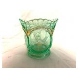 Dugan Beaded Circle Uranium Glass