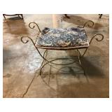 Hollywood Regency Gold Vanity Stool