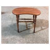 Vintage Kidney Shaped Spindle Leg Stool
