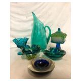 Blenko Glass Pitcher Art Glass Lot
