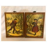 Vintage Wooden Wall Plaques
