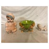 Vintage Ceramic Planters Figurines