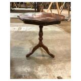 French Style Inlaid Tripod Side Table