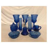 Avon Fostoria Cobalt Blue Glassware