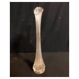 Vintage Clear Glass Swung Vase