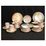 Bavaria Hand Painted Teacups Plates