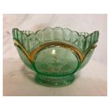 Dugan Beaded Circle Uranium Bowl