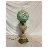 Banquet Lamp Hand Painted Glass