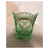 Dugan Beaded Circle Uranium Glass