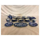Blue Willow Miniature Childs Tea Set