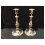 Rogers Bros Heritage Pattern Silver-Plated Candles