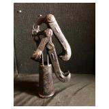 Antique Cast Iron Railroad Spike & Tie Puller  -