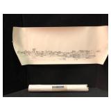 Vintage Cityscape Panorama Sketch  -  Rockwell Mas
