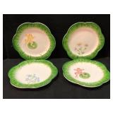 Mariposa Leap Frog Salad Plates  -  Hand-Painted I