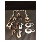 Heavy Duty Chain Hook Assortment  -  15-Piece Lot