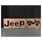 Diamond Plate Jeep Sign  -  Decorative Metal Garag