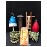 Nautical Decorative Buoys, Wooden Bird Feeder & Ro